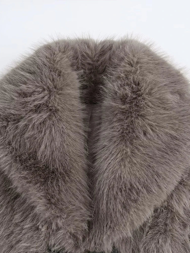 fur thick coat